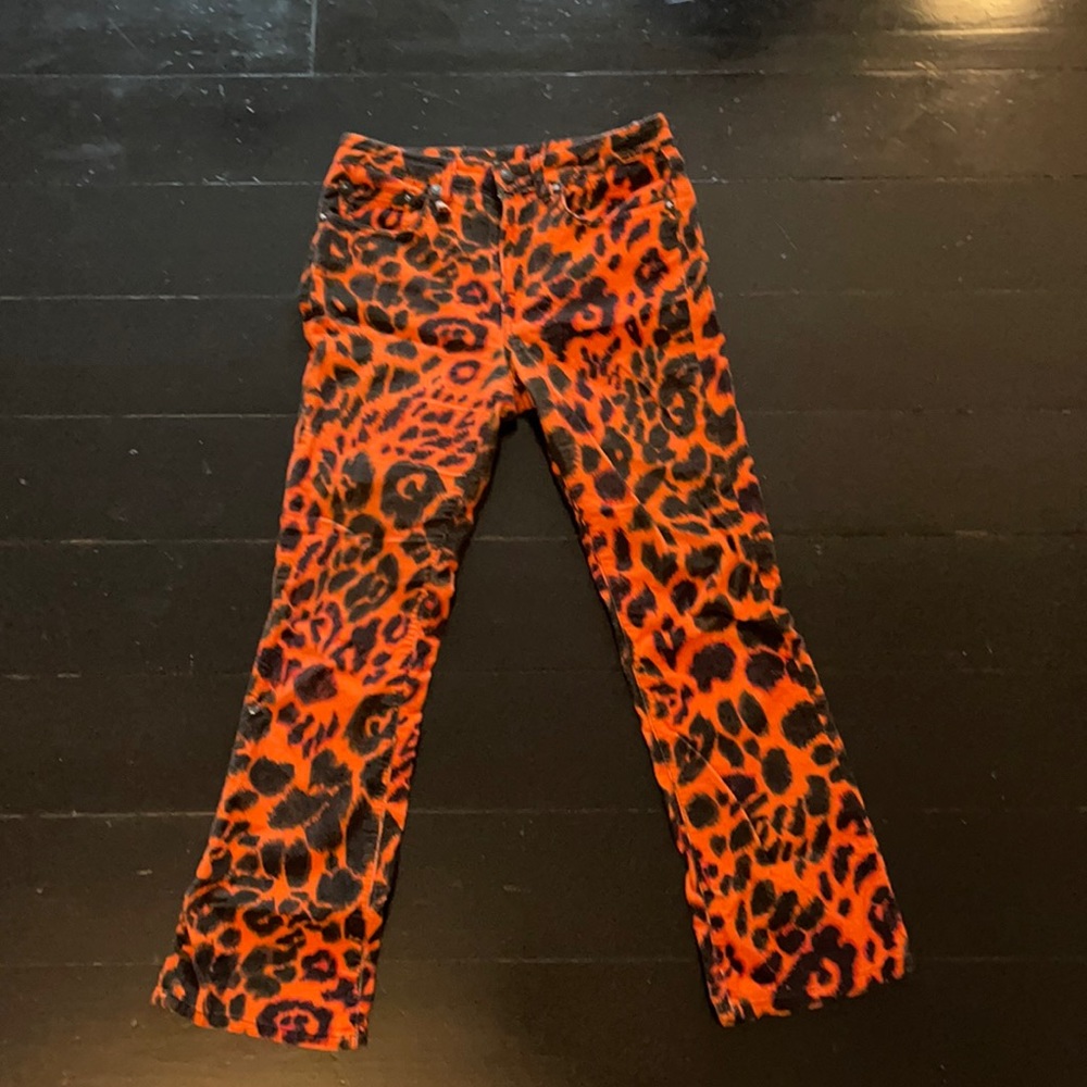 R13 Orange Black Leopard Pants 26